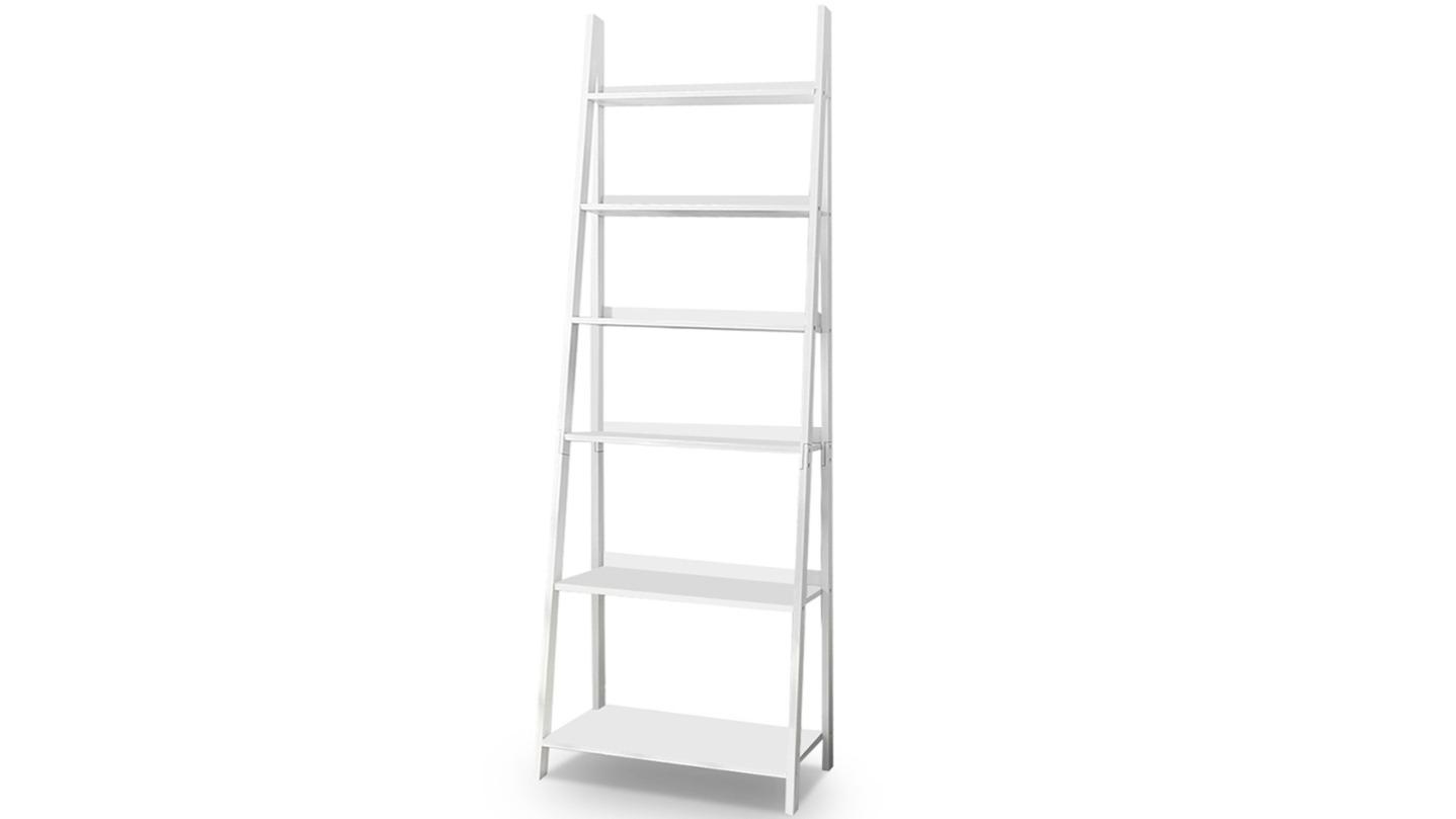 HelloFurniture Chole 6-Tier Display Shelf Rack - White
