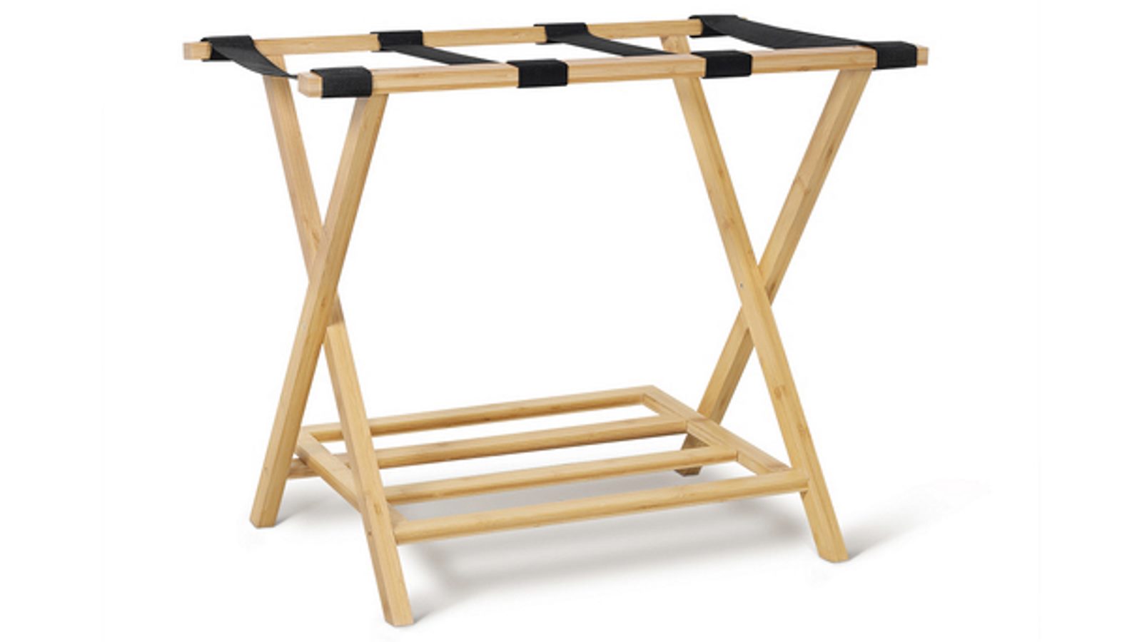 HelloFurniture Colin Bamboo Folding Luggage Rack - Natural