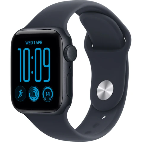 Apple Watch SE 3 26 GPS 40mm Midnight Aluminium Case with Navy Blue Sport Band - S/M