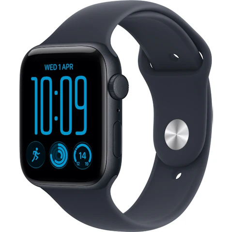 Apple Watch SE 3 26 GPS 44mm Midnight Aluminium Case with Navy Blue Sport Band - M/L