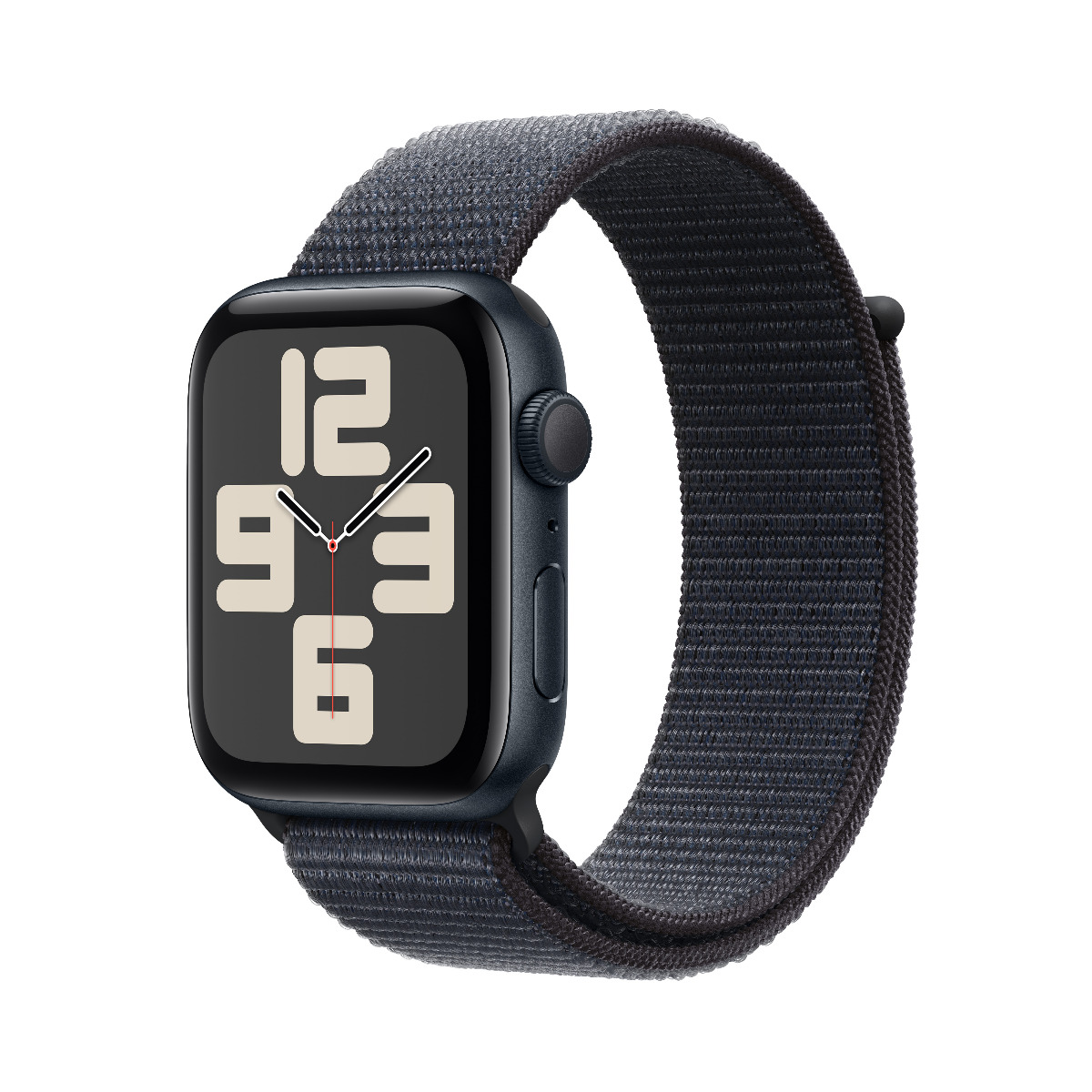 Apple watch space gray aluminum case with black sport loop 44mm store
