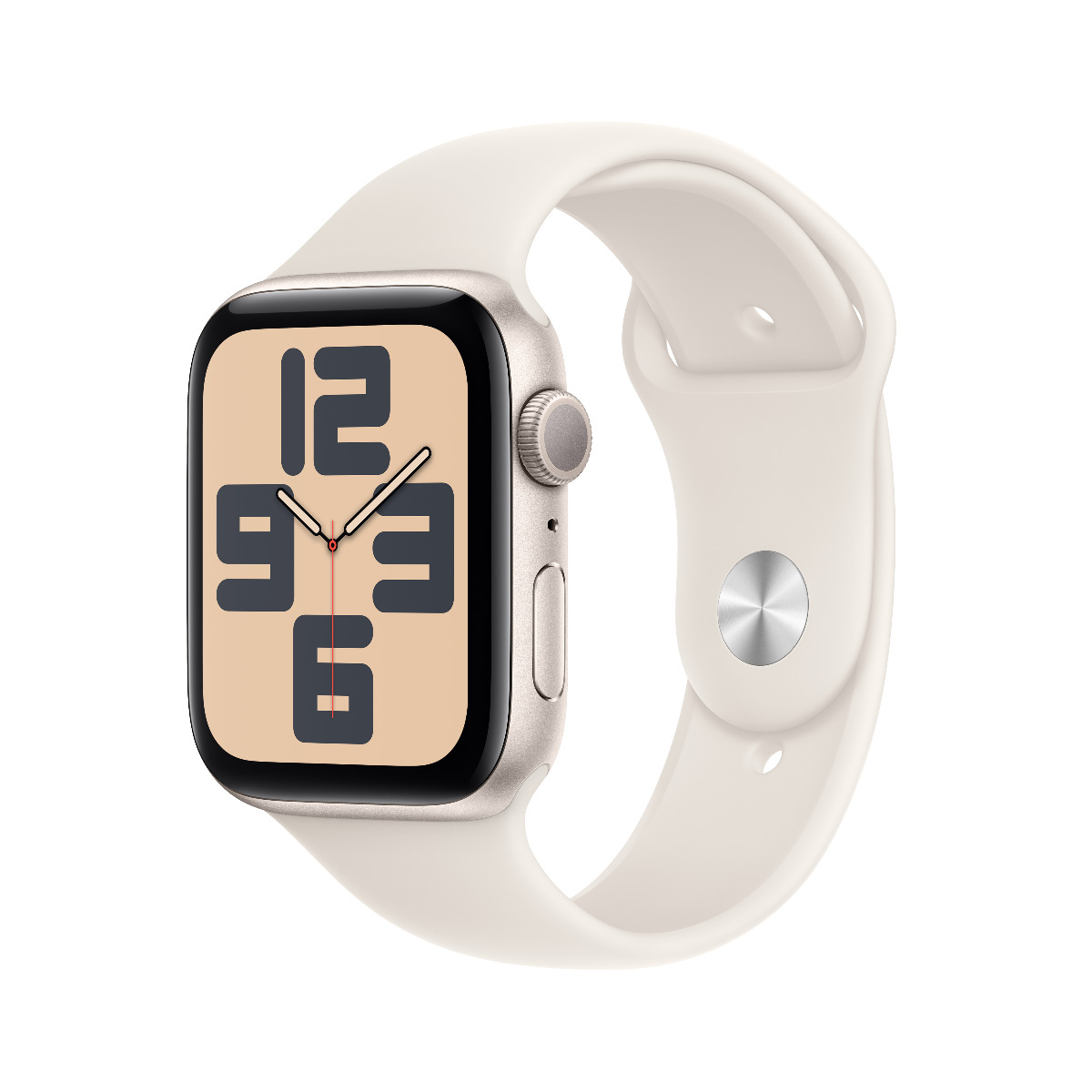 Apple Watch SE GPS 44mm Starlight Aluminium Case with Starlight Sport Band M L Harvey Norman