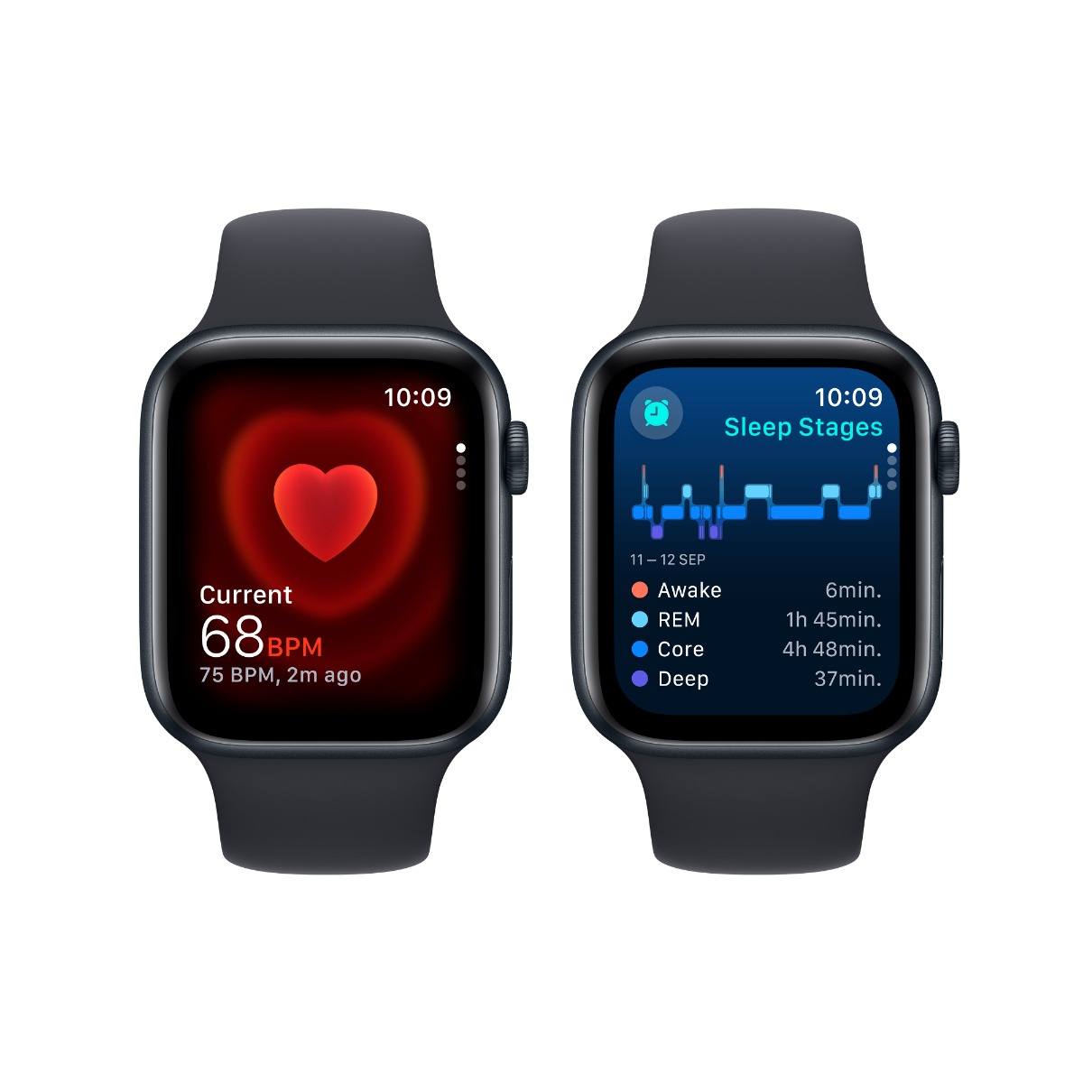 Apple Watch SE 44mm Midnight Aluminium Case with Midnight Sport Band M L GPS Cellular Harvey Norman