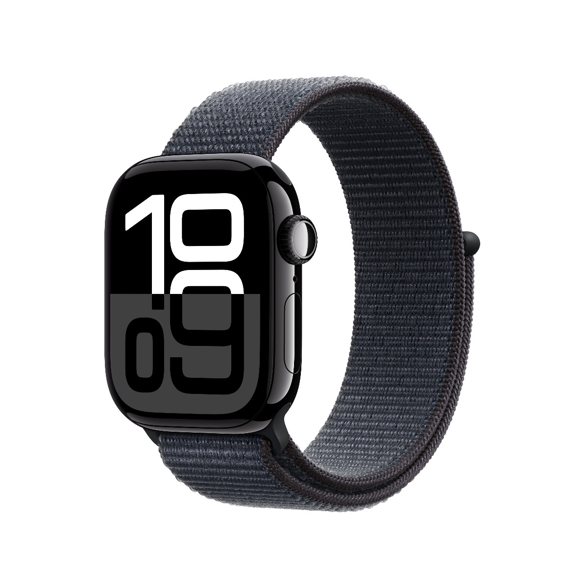 Apple Watch Series 10 GPS 42mm Jet Black Aluminium Case with Ink Sport Loop Harvey Norman