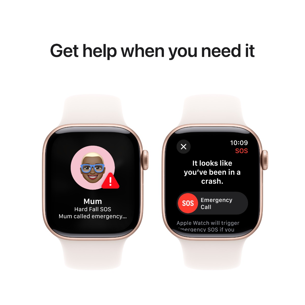 Apple Watch Series 10 GPS 42mm Rose Gold Aluminium Case with Light Blush Sport Band S M