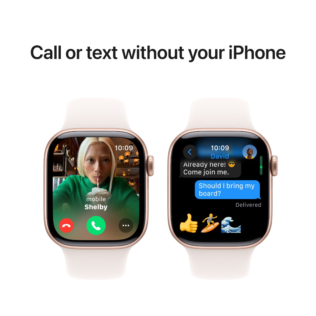 Apple Watch Series 10 GPS 42mm Rose Gold Aluminium Case with Light Blush Sport Band S M Harvey Norman