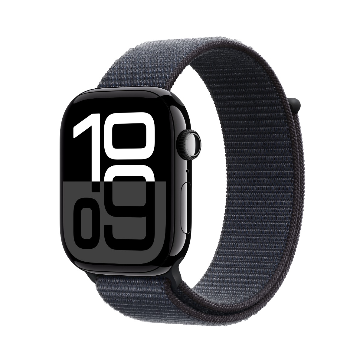 Apple Watch Series 10 GPS 46mm Jet Black Aluminium Case with Ink Sport Loop Harvey Norman