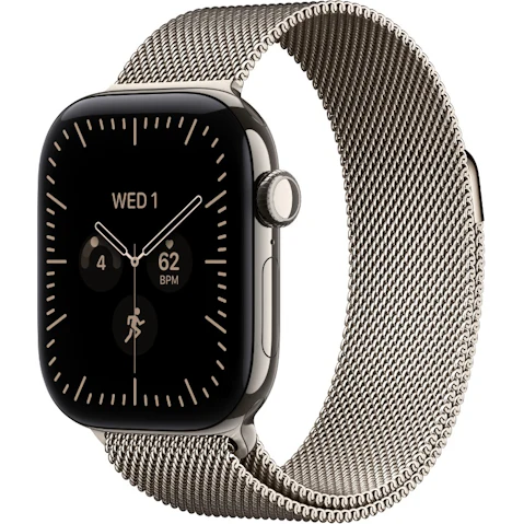 Apple Watch Series 12 GPS + Cellular 42mm Natural Titanium Case with Natural Milanese Loop