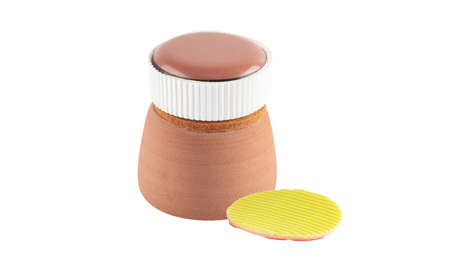 Minfactory Fish Tank Corner Moss Scraper Magnetic Cleaner - Brown