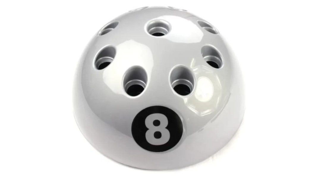 Mitchell 8 Ball Shape Pool Snooker Billiard Cue Stand Rack - Silver ...