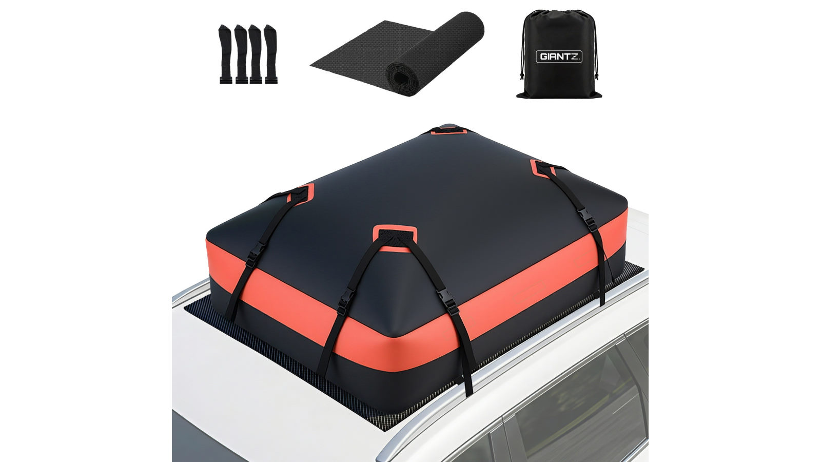 Giantz Roof Top Cargo Bag Waterproof Car Luggage Carrier 15 Cubic Ft Universal