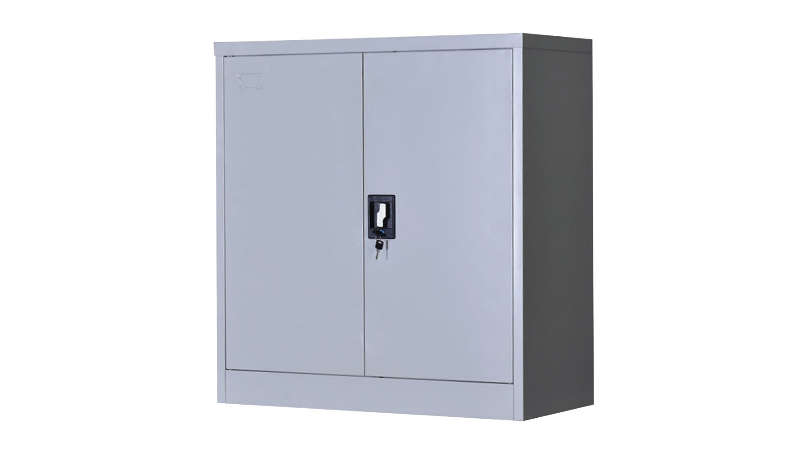 Serrano Two-Door Shelf Storage Locker Cabinet - Grey