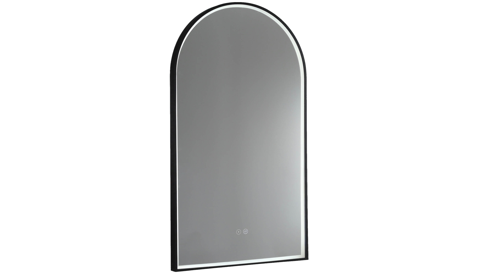 Remer Arch Aluminium Frame LED Mirror with Demister - Matte Black