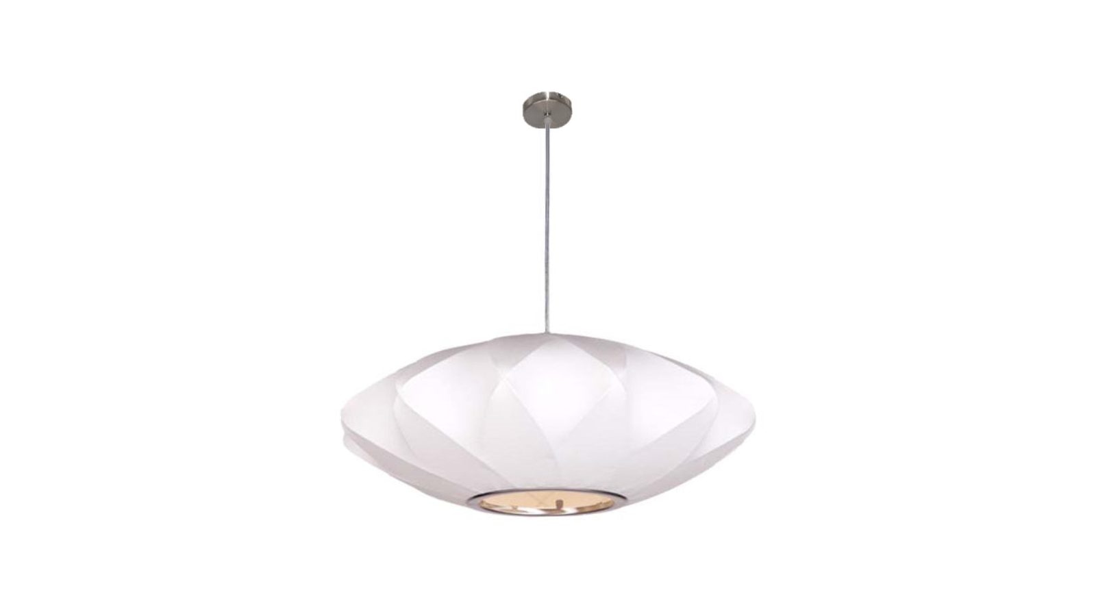 Pretty & Practical Classic Orvieto Nickel White Pendant Light