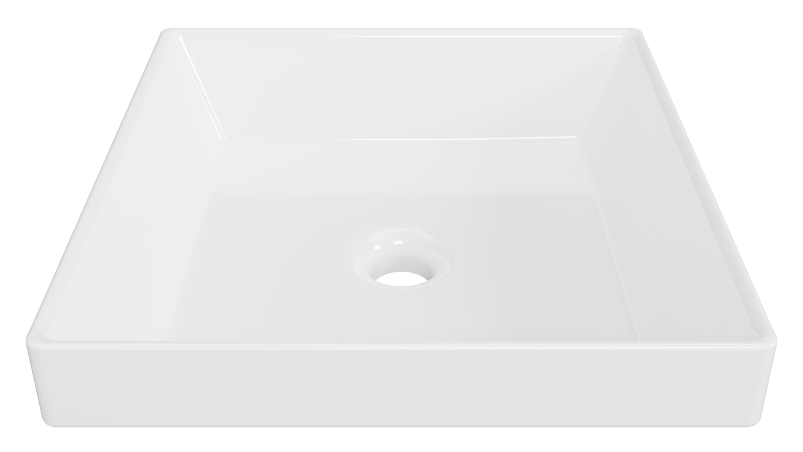Timberline Arcade 400mm Inset Basin - Gloss White