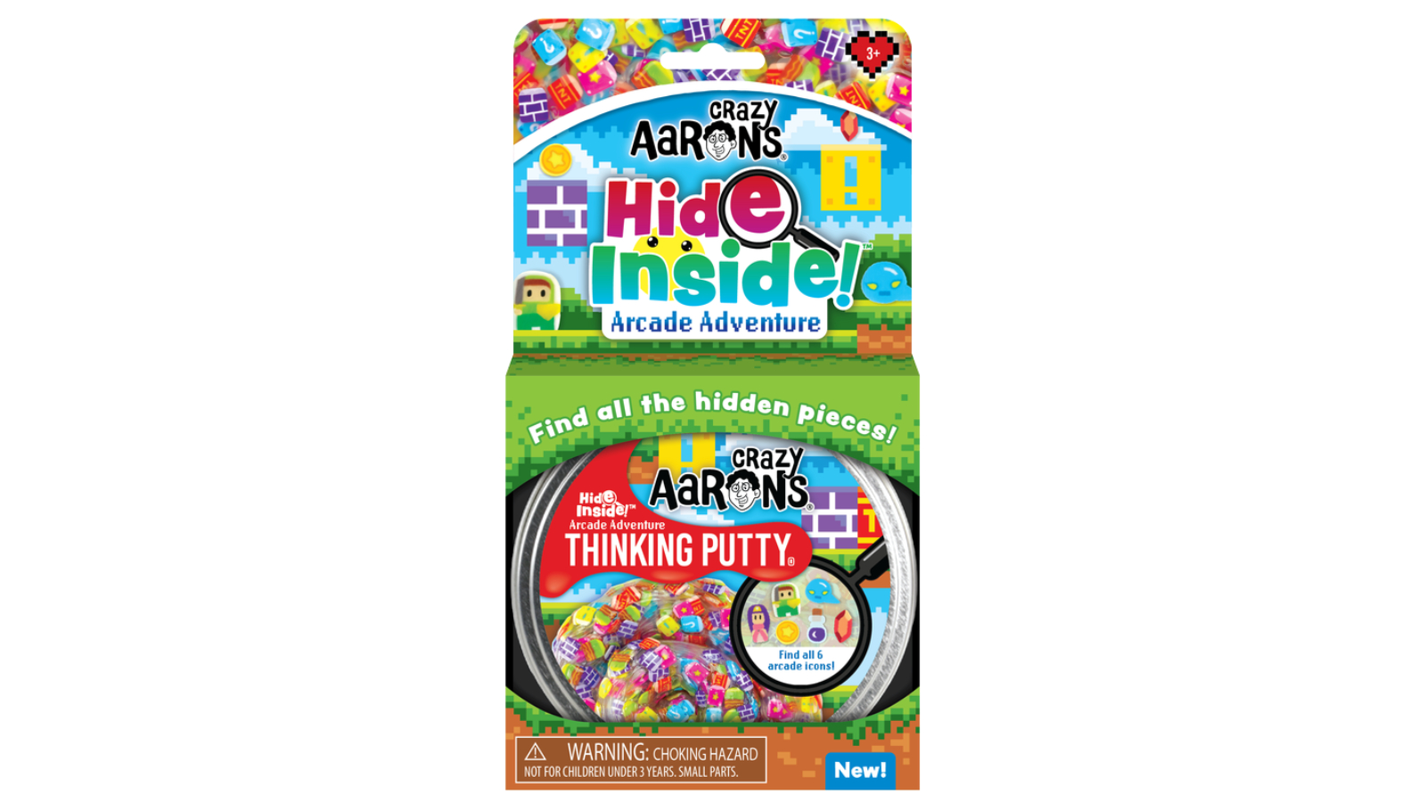Crazy Aaron's Thinking Putty Hide Inside Arcade Adventure - 4inch