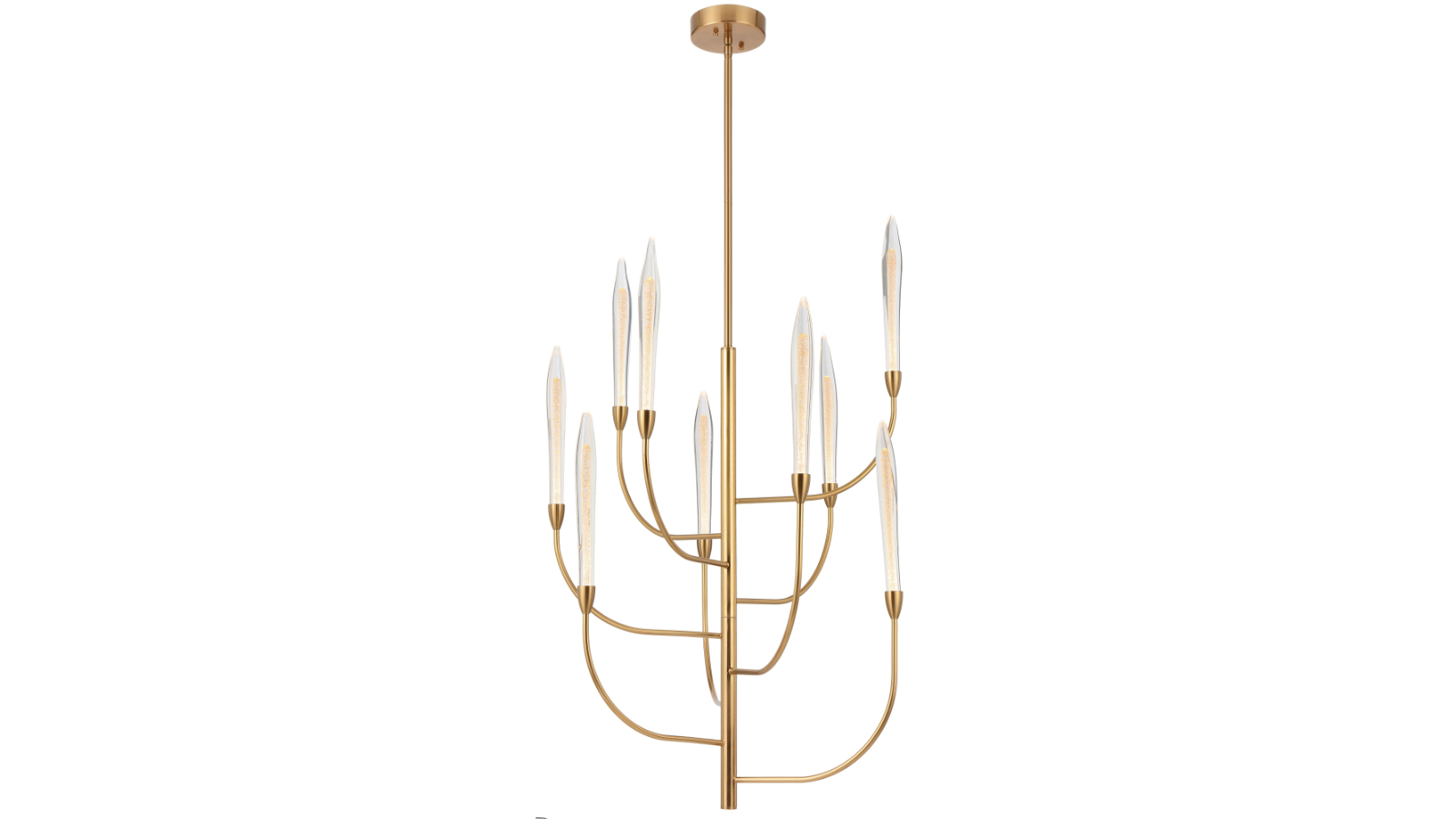 Pretty & Practical Messina Gold Crystal Pendant Light with LED