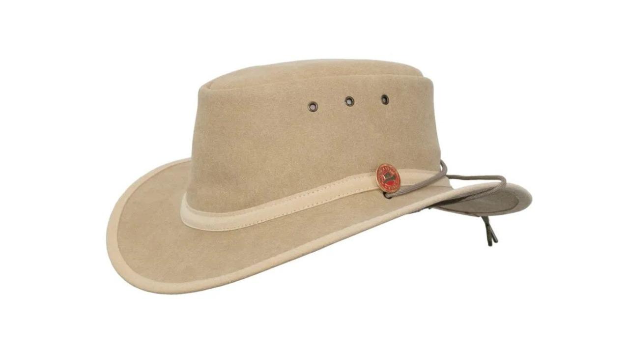 Newcastle Hats Sand Argyle Synthetic Micro Suede Waterproof with Chin Strap and Toggle - Small