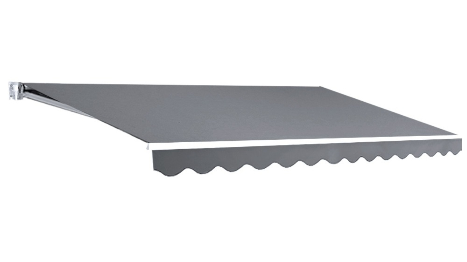 Instahut Pearl Grey Folding Arm Awning - 3m x 2.5 metre