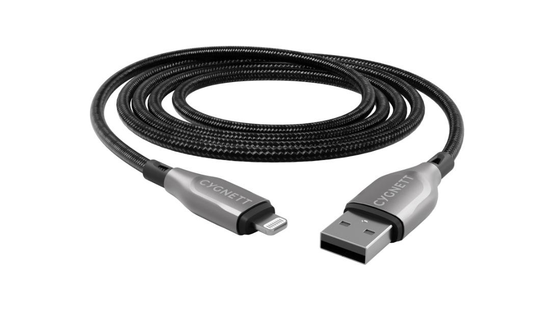 Cygnett 3metre Armoured Lightning Cable to USB-A - Black