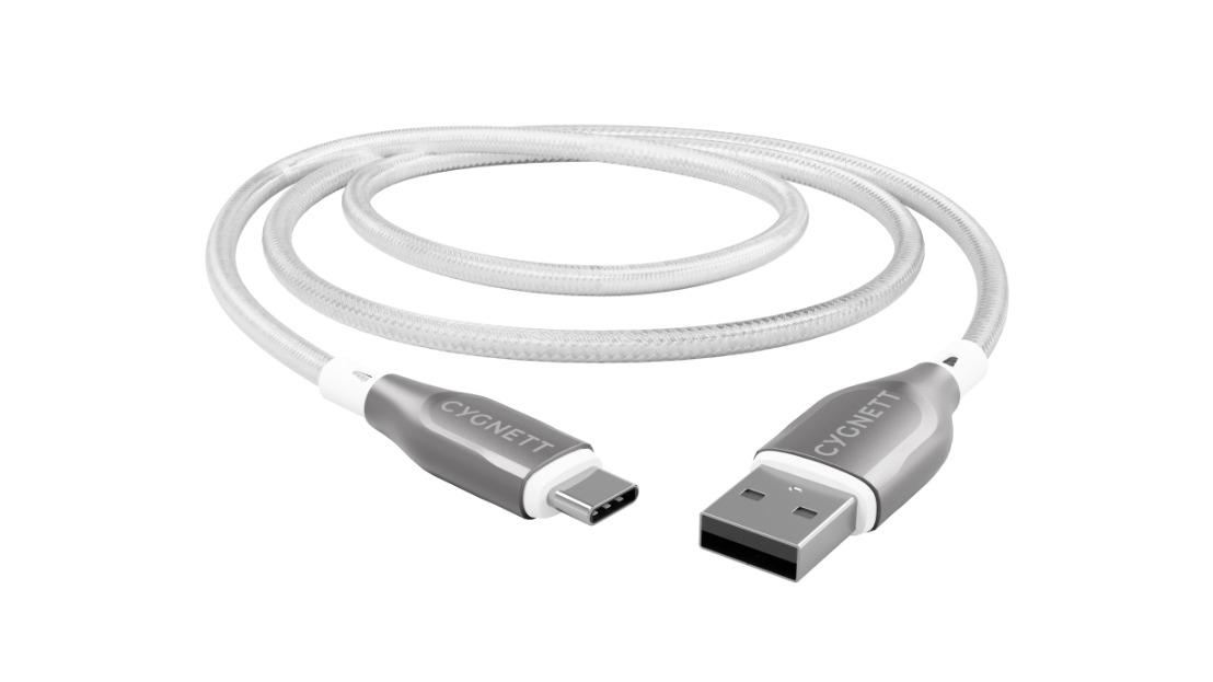 Cygnett 2metre Armoured Lightning Cable to USB-A - White