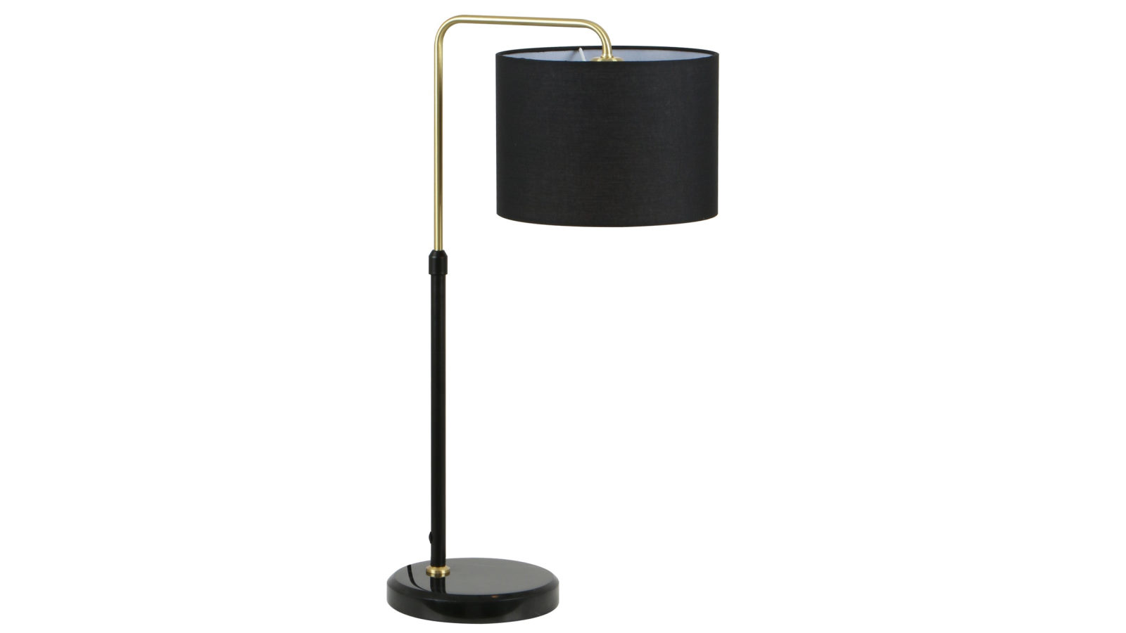CLA Lighting	Arriba Drum Black Shade with Marble Base Height Adjustable Table Lamp