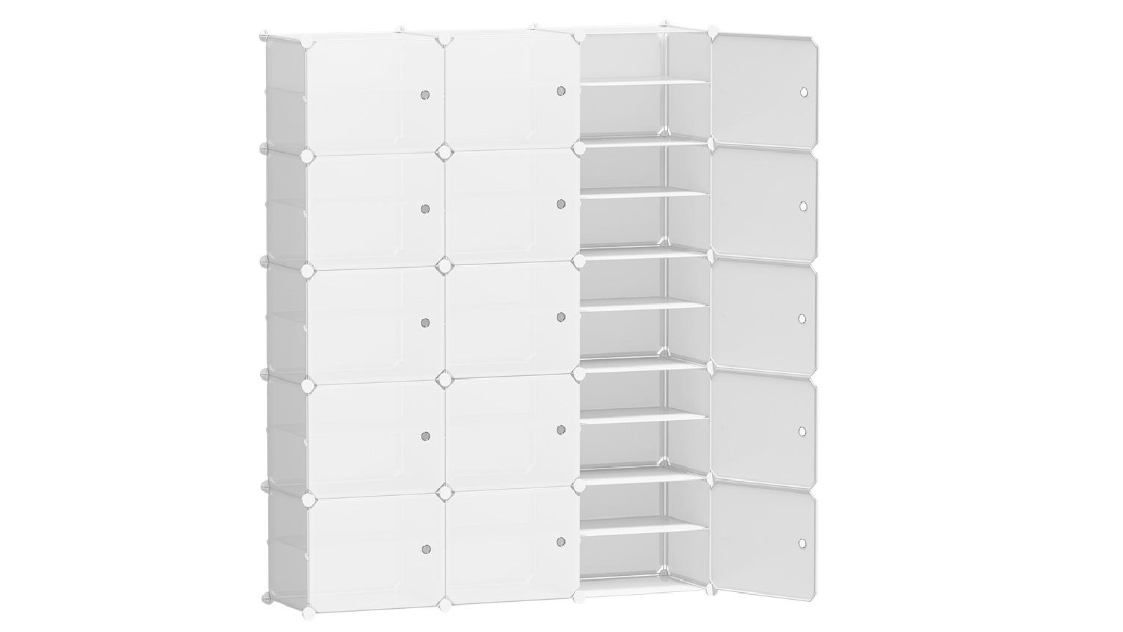 Artiss White DIY Shoe Storage Cube Box 60 Pair Harvey Norman