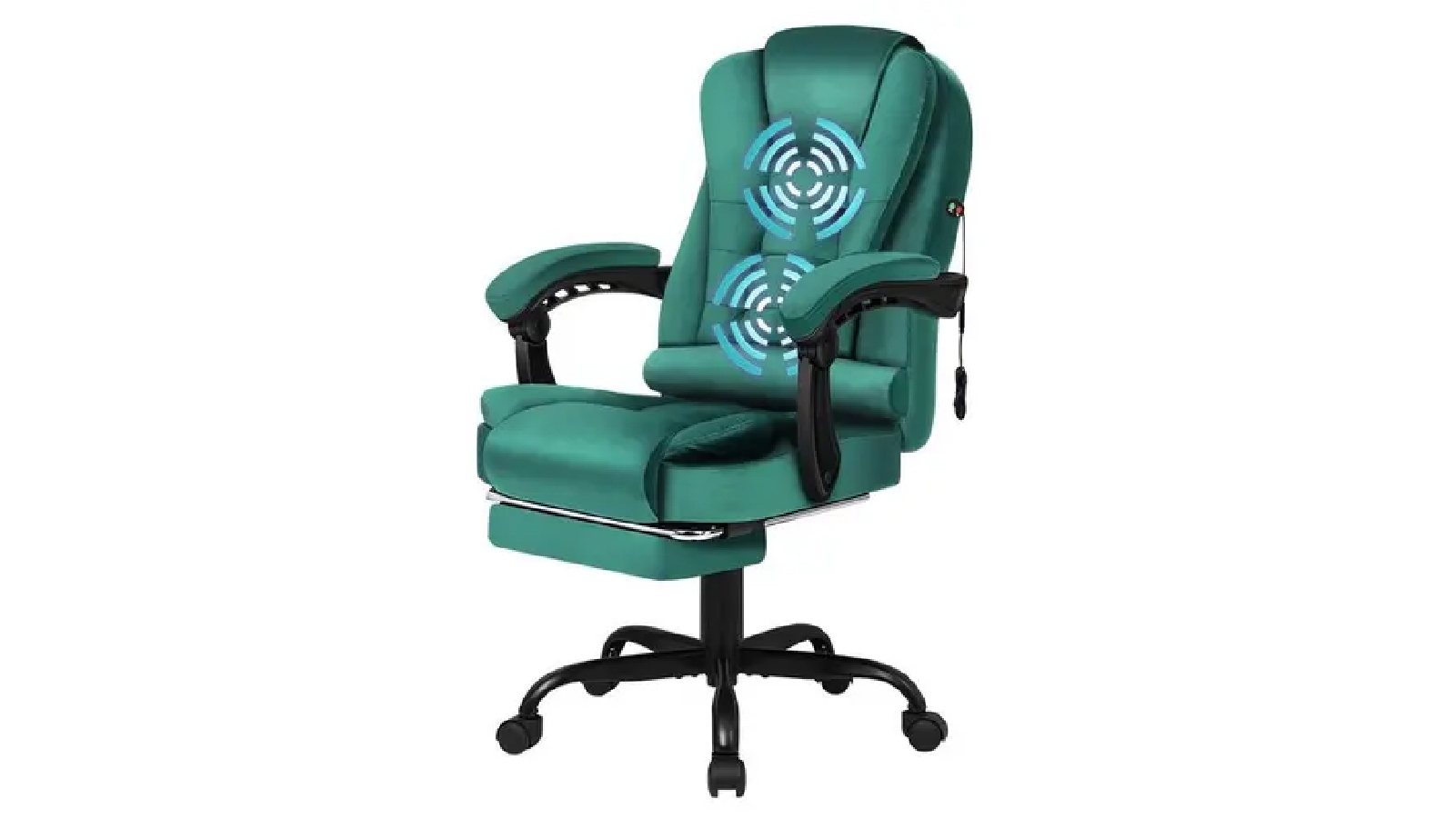 Alfordson Velvet Massage Office Chair Green Harvey Norman