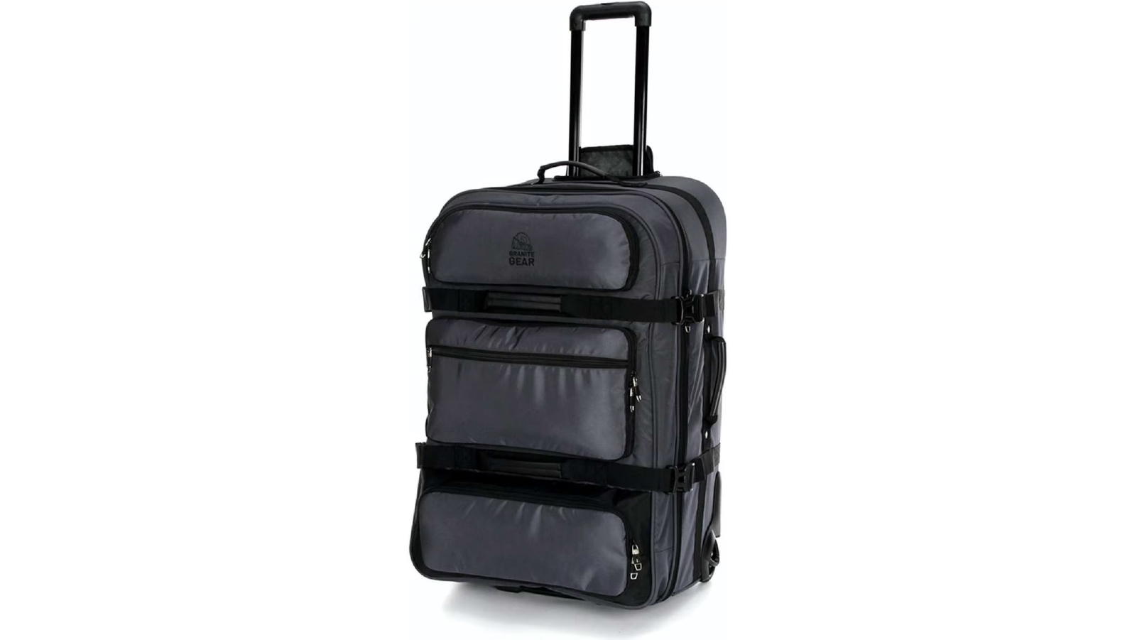 Granite Gear Luggage Wheeled Duffle Lightweight With Wheel SofeCase Check In Large Travel Suitcase - Dark Grey