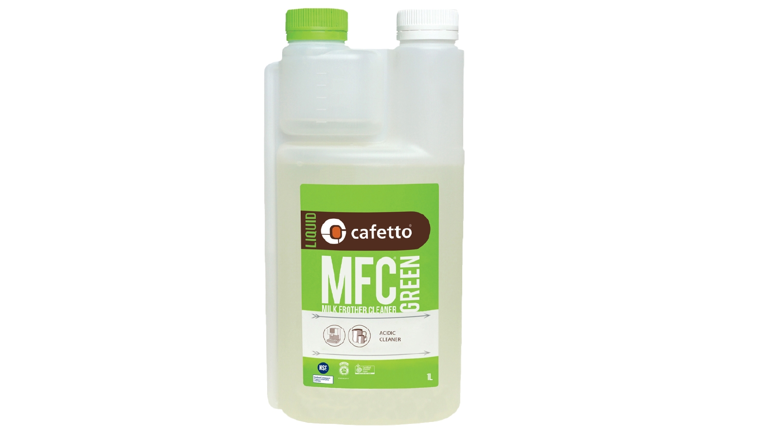 Cafetto 1L MFC Organic Milk Frother Cleaner Liquid - Green