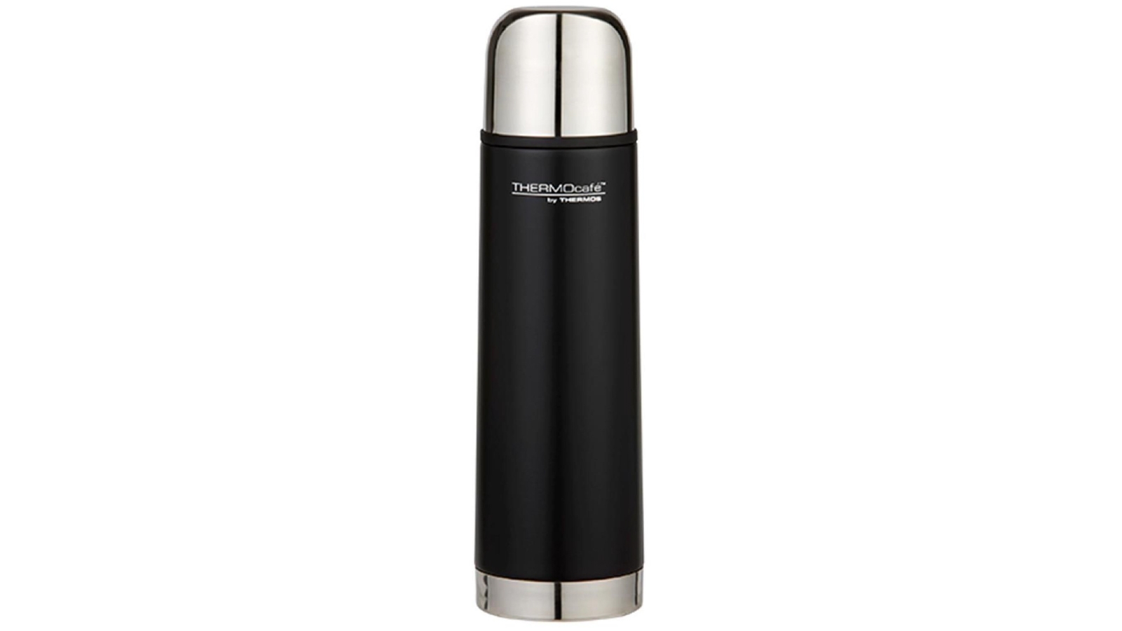 Thermos Thermocafe 500ml Stainless Steel Slim Vacuum Insulated Flask - Black