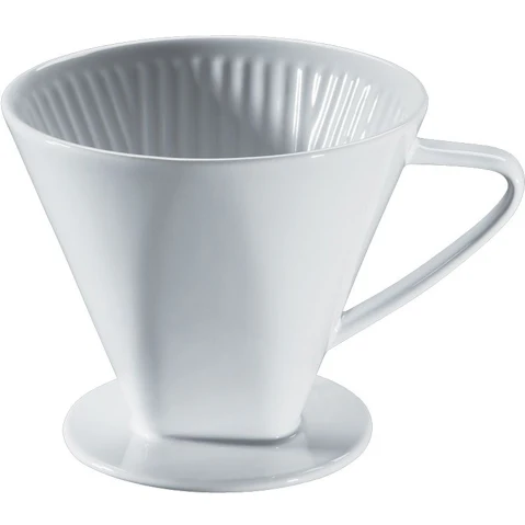 Cilio 16x13.5cm Coffee Filter Ceramic, White Suitable for Filter Paper Size 6