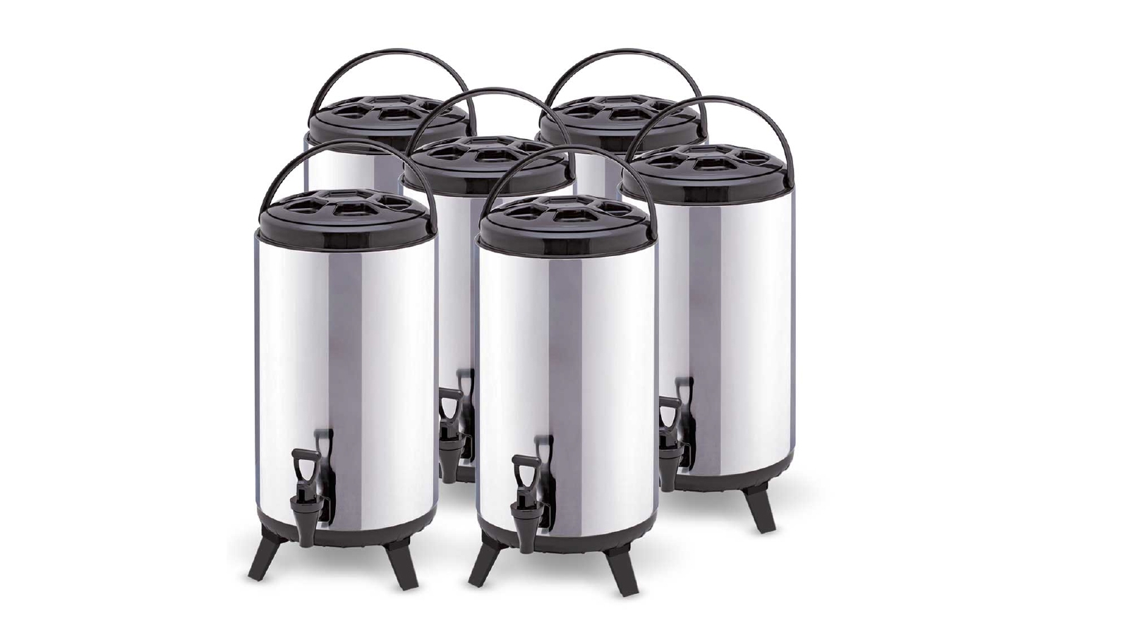 SOGA 6x 8L Portable Insulated Cold/Heat Brew Pot With Dispenser