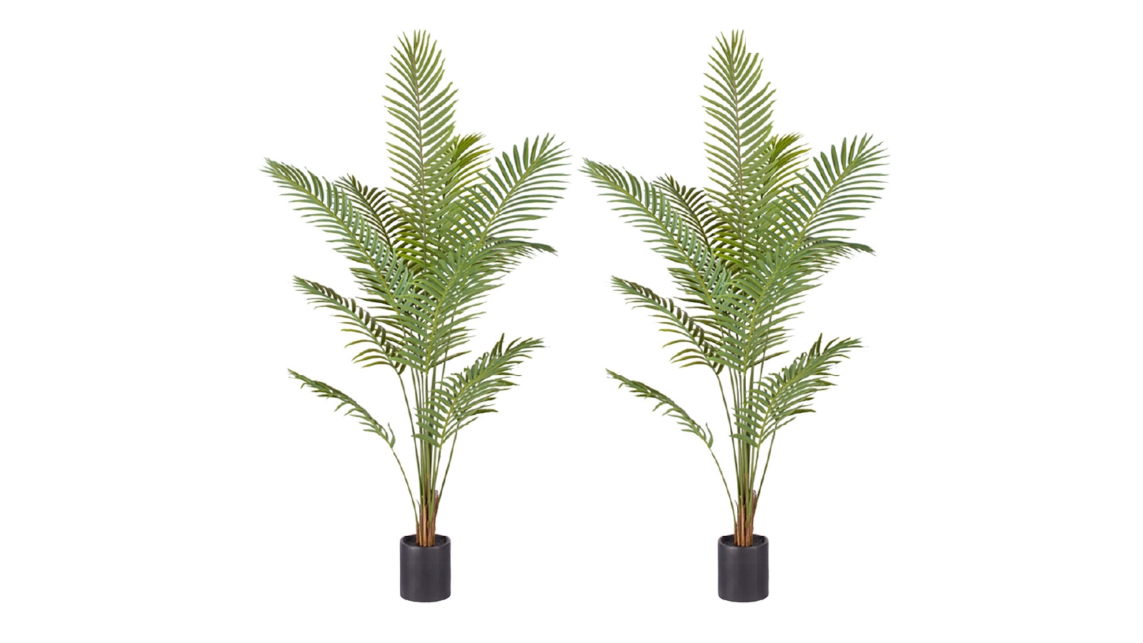 Soga 2 Piece Green Artificial Indoor Rogue Areca Palm Tree - 210cm