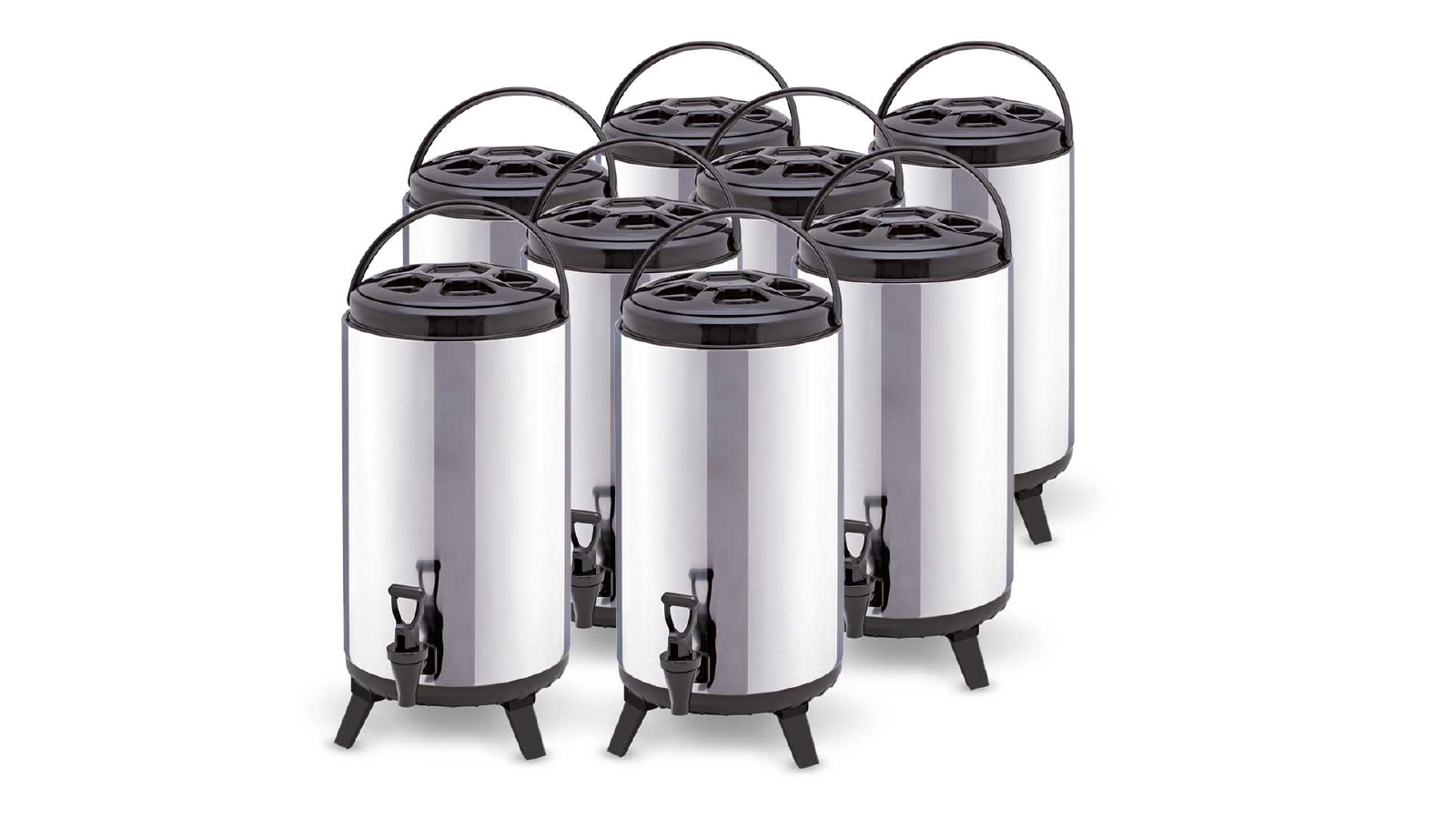 SOGA 8x 12L Portable Insulated Cold/Heat Brew Pot With Dispenser