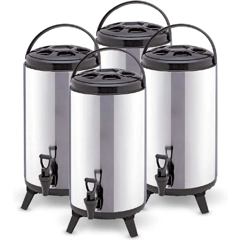 SOGA 4x 8L Portable Insulated Cold/Heat Brew Pot With Dispenser
