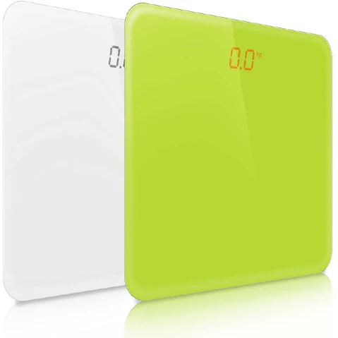 SOGA 2X 180kg Digital Fitness LCD Electronic Scales - White/Green