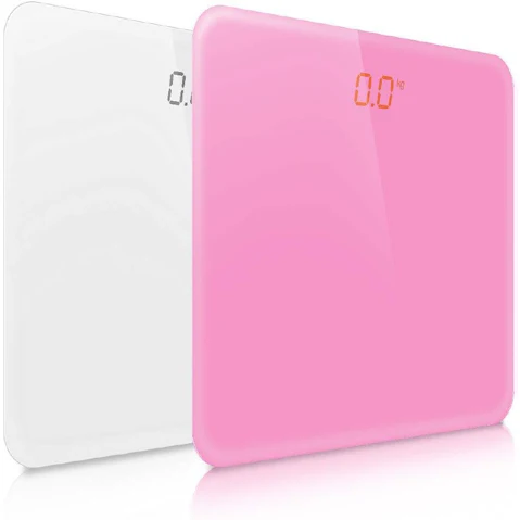 SOGA 2x 180kg Digital Fitness LCD Electronic Scales - White/Pink