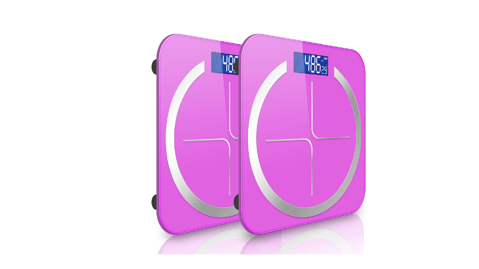 SOGA 2x 180kg Digital Fitness LCD Electronic Scales - Pink