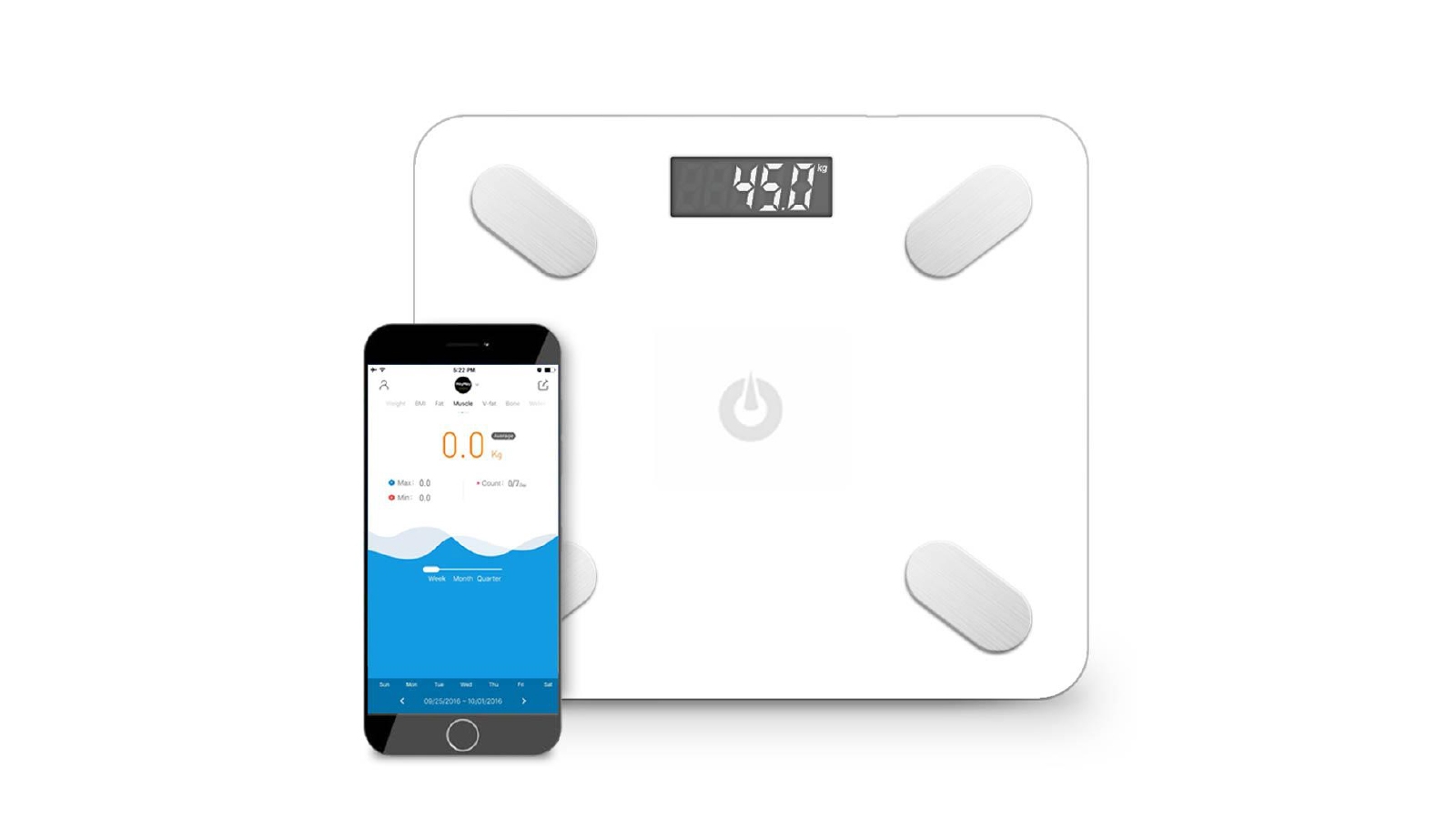 SOGA Wireless Bluetooth Digital Body Fat Scale - White