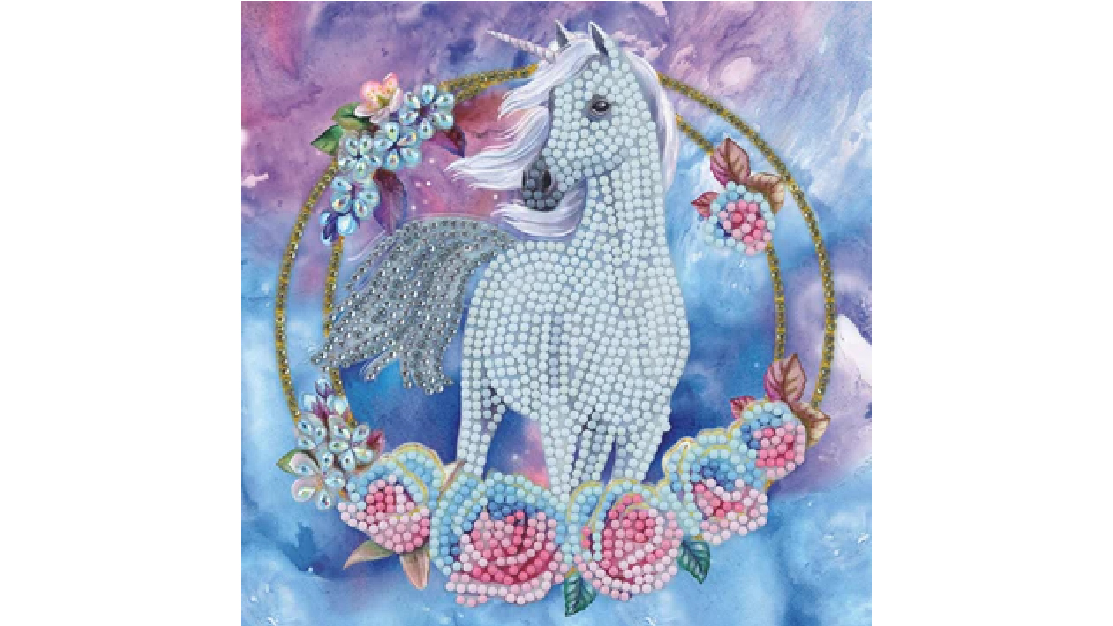 Craft Buddy Unicorn Garland Card Crystal Art