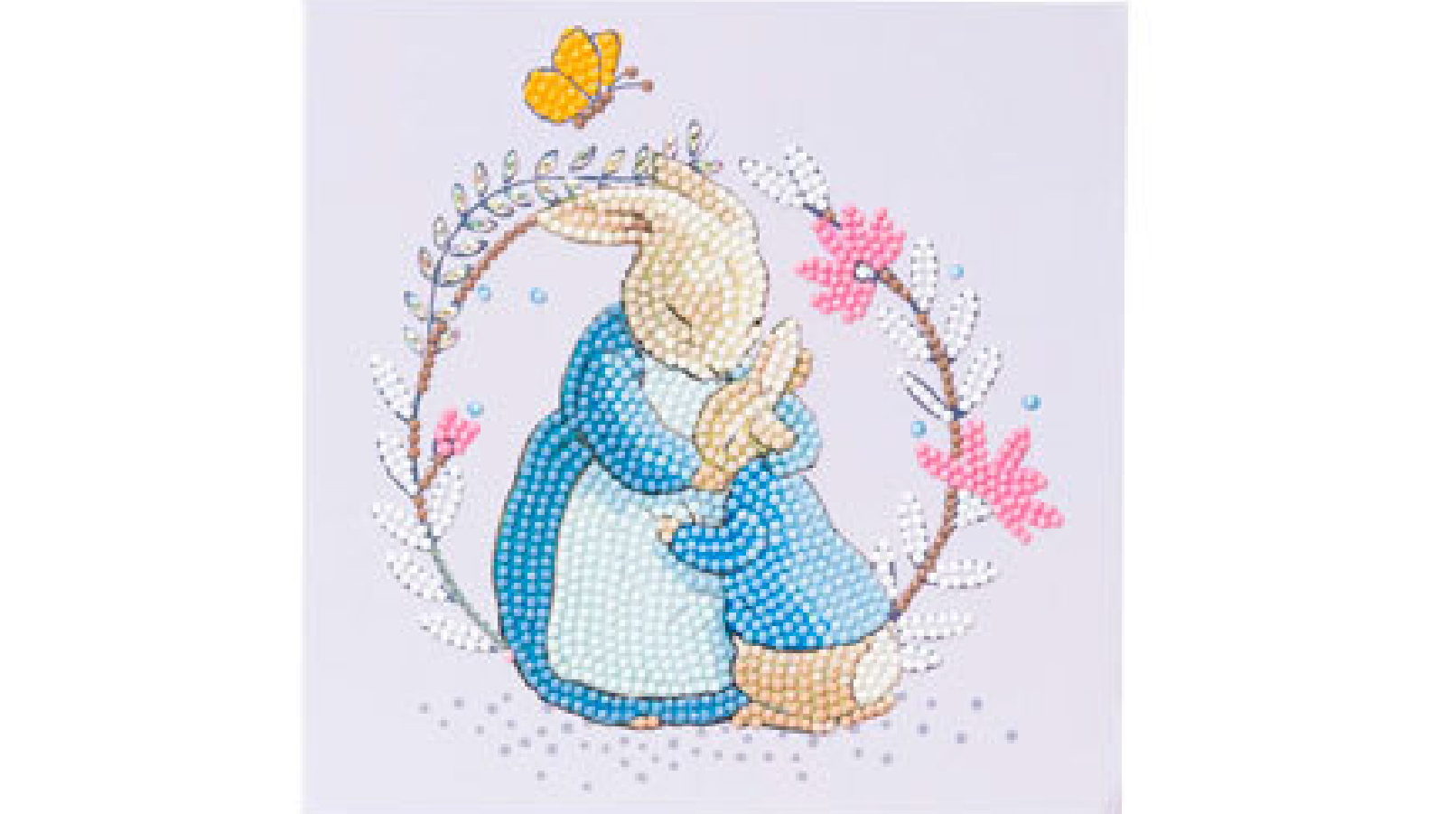 Craft Buddy Peter Rabbit and Mum Card Crystal Art