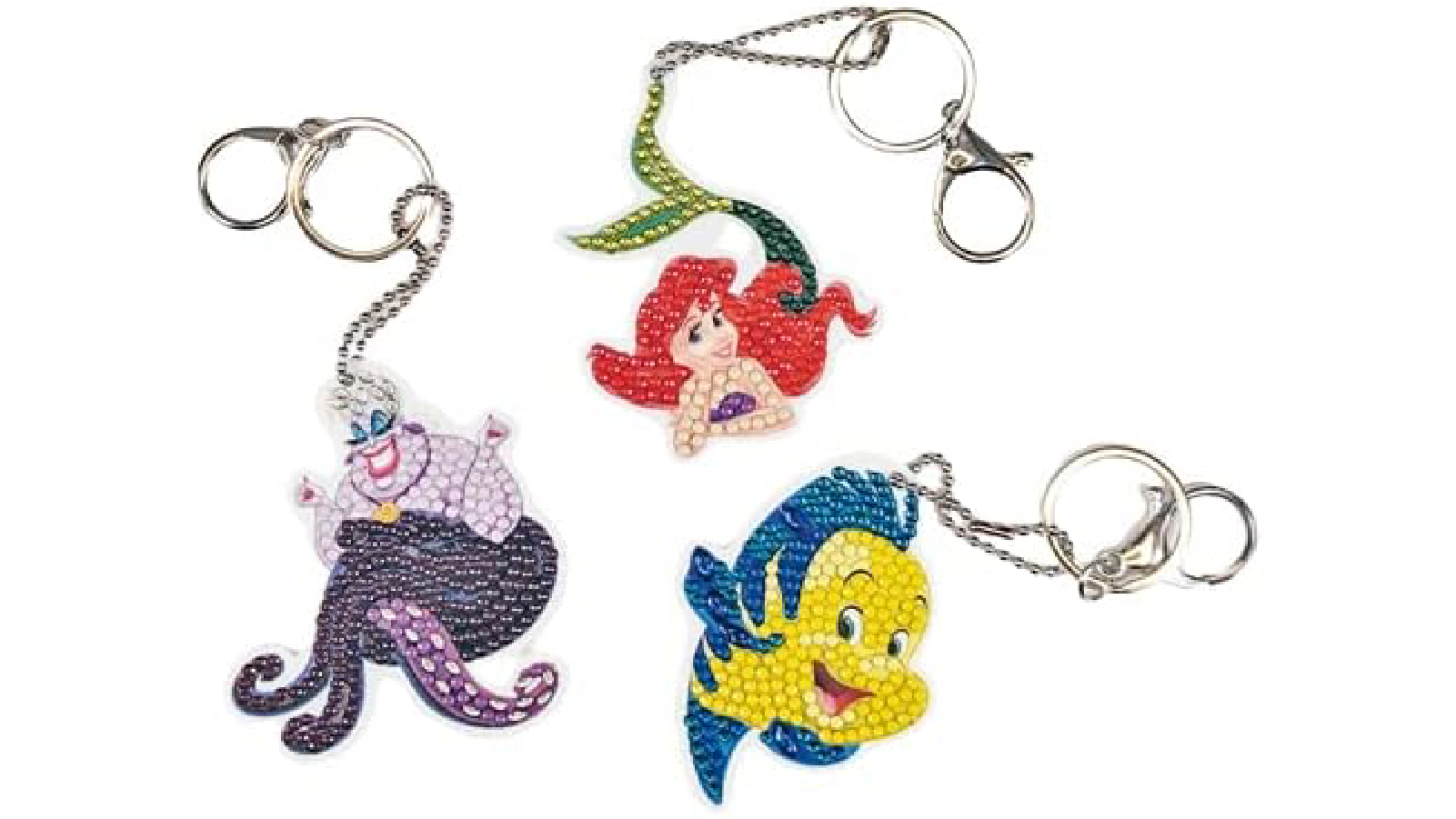 Craft Buddy Little Mermaid Keyring Set Crystal Art
