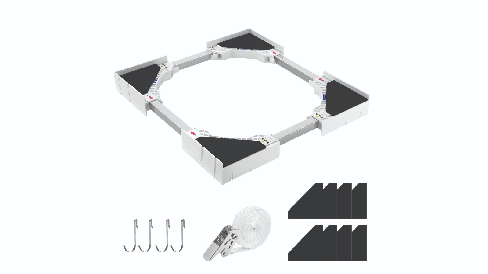 Universal Washer Dryer Stacking Kit Adjustable 24–29 Inch Space Saving Stacker with Ratchet Strap