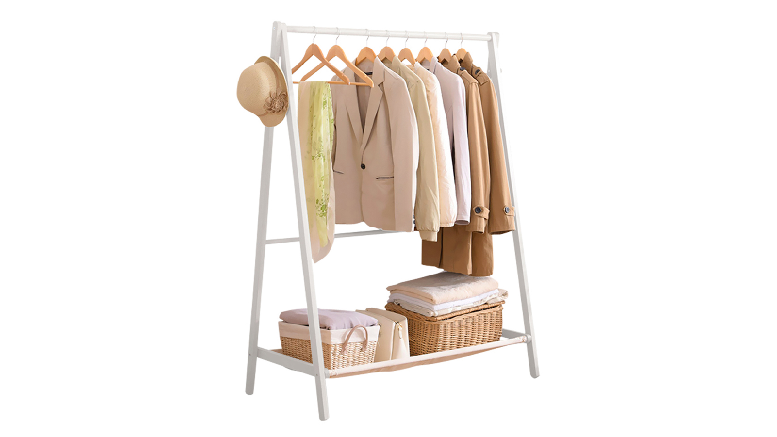 Levede 120cm Wooden Clothes Rack