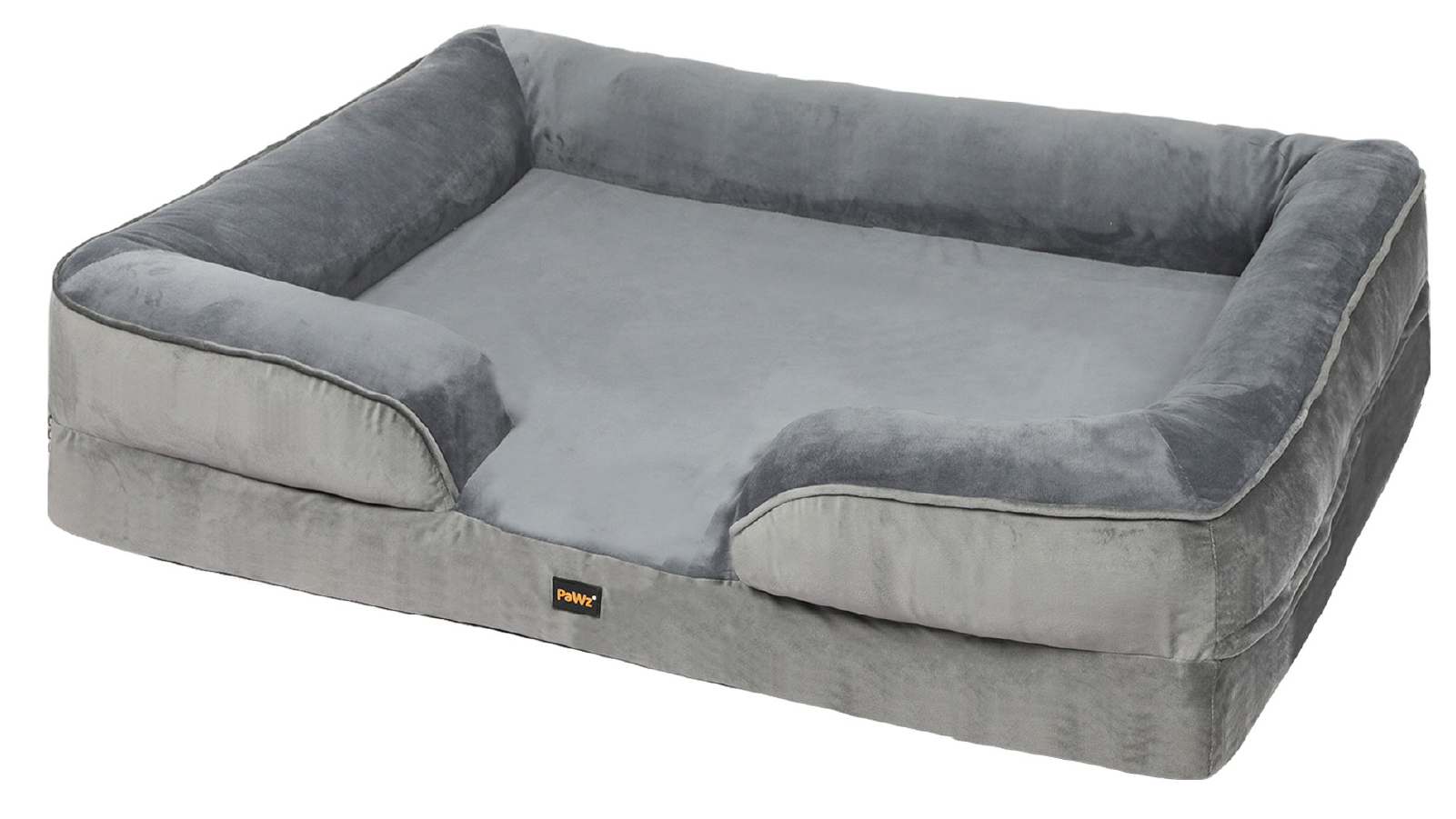 Pawz Pet Dog Bed Velvet Flannel Soft Cushion Nest Sofa - Grey