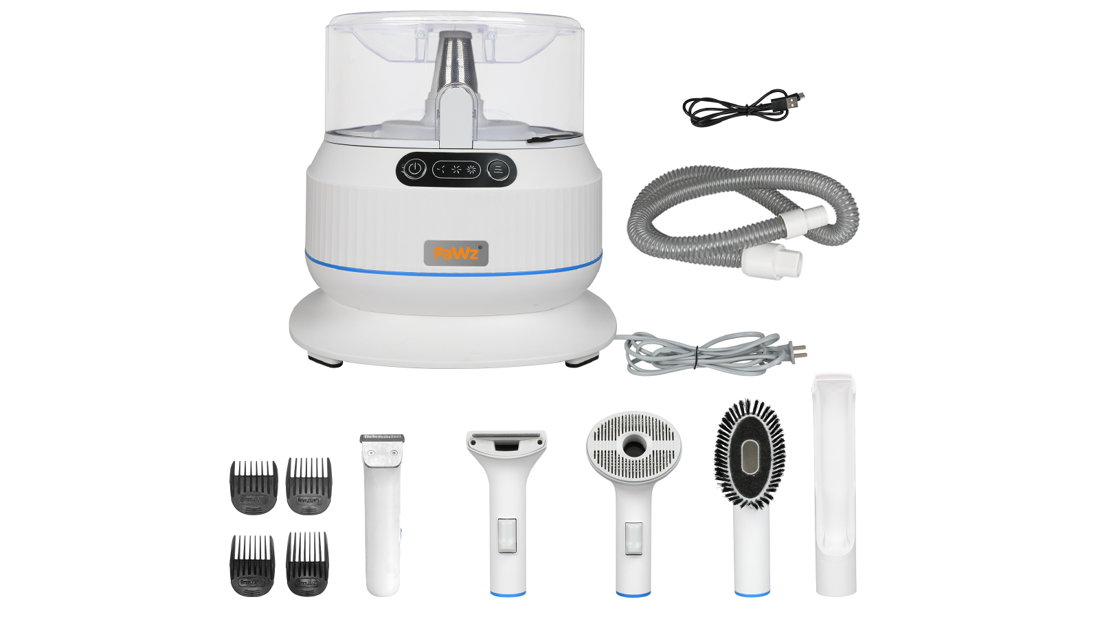 PaWz Pro Pet Grooming Kit & Vacuum with 5 Proven Grooming Tools