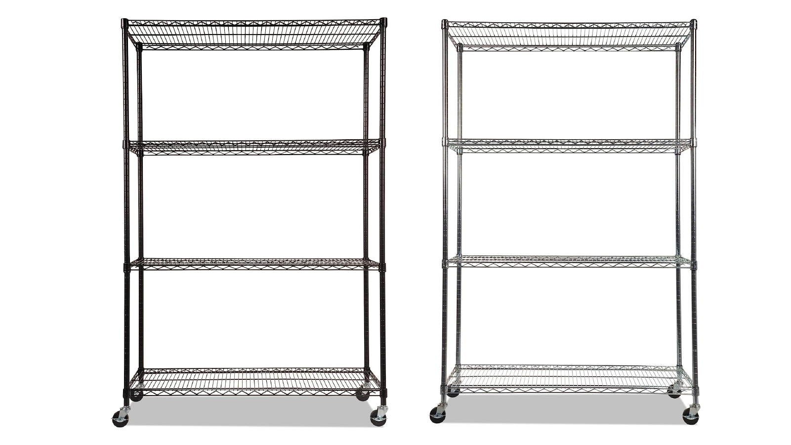 Serrano 900 x 350 Steel Shelving Modular Wire Storage Shelf with Wheels