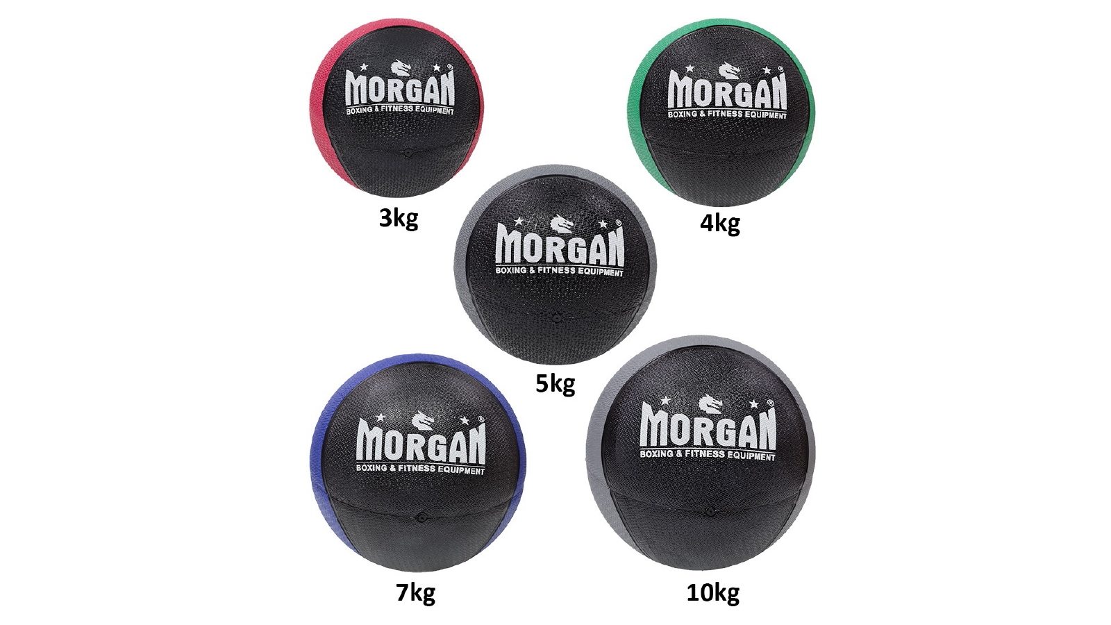 Morgan Sports Set of 2-Tone Commercial Rubber Medicine Ball