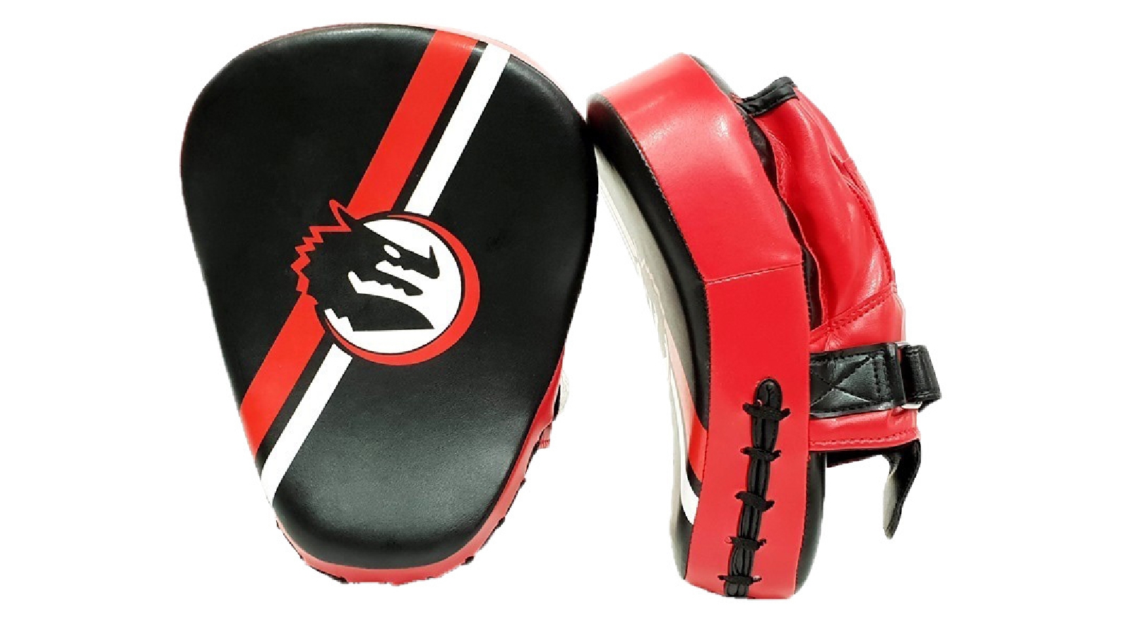 Morgan Sports Pair V2 Classic All Purpose Pre-Bent Focus Pads - Black/Red 